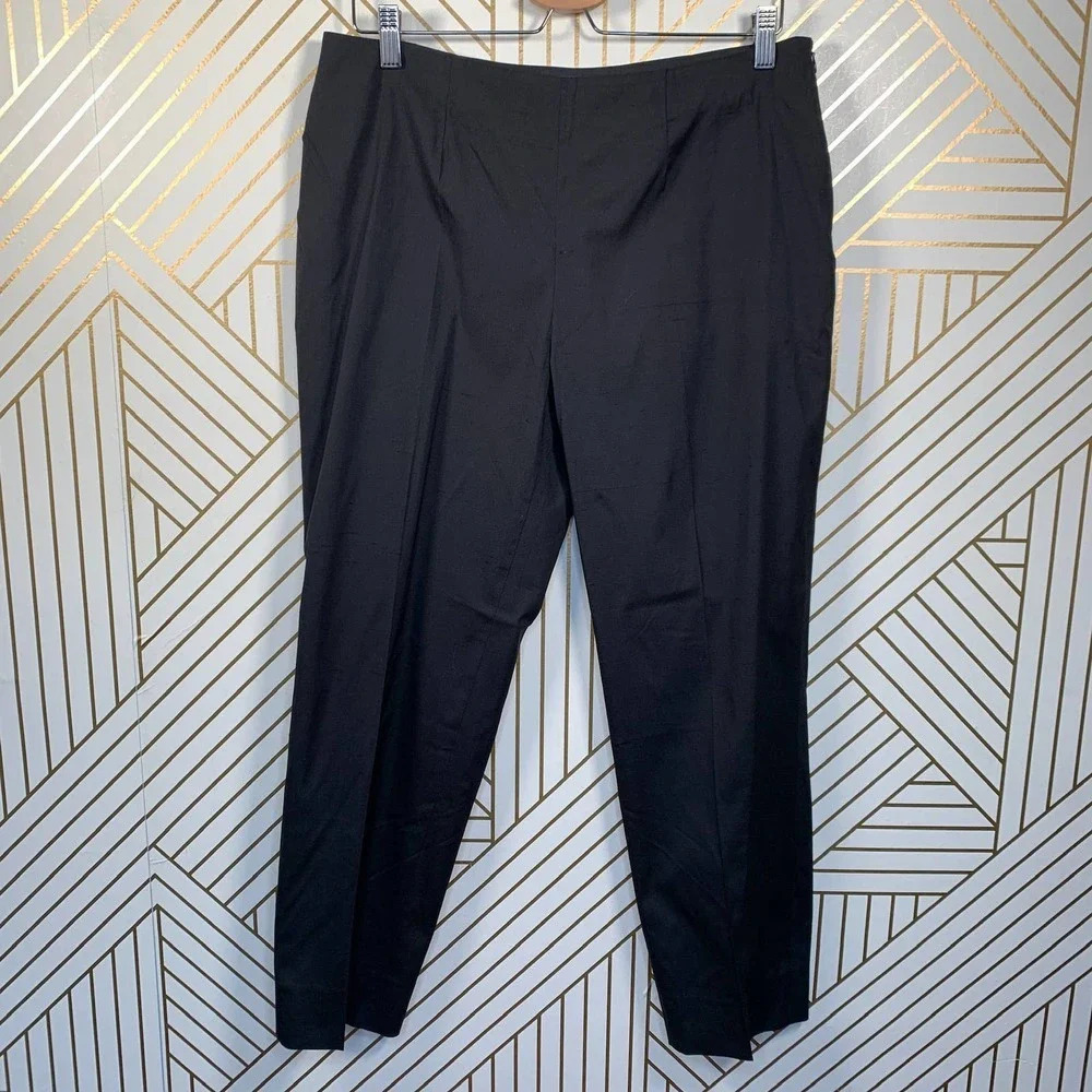 Piazza Sempione Black Cropped Dress Pants Size US 10